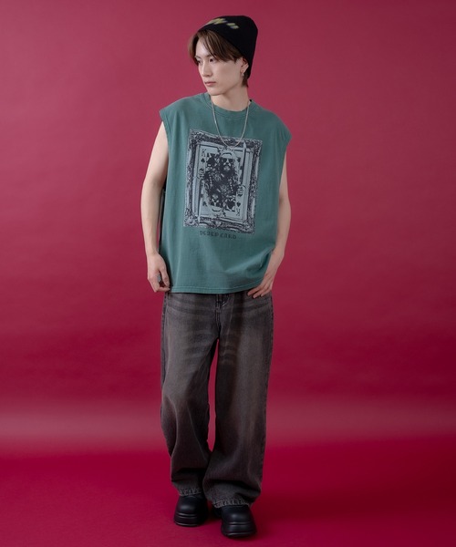 En serio TOKYO（エンソリオトーキョー）の「【SIDEWAYSTANCE】キングピグメントノースリーブTシャツ 70459（Tシャツ/カットソー・メンズ・ベージュ/グリーン/ブラック・SMALL/MEDIUM/LARGE/X-LARGE）」の15枚目の写真