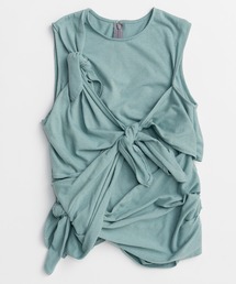 MAISON SPECIAL（メゾンスペシャル）の「Knot Sleeveless Border T-Shirt ノットノースリーブボーダーTEE（Tシャツ/カットソー）」