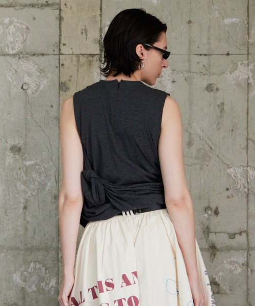 MAISON SPECIALノースリーブカットソー21241315703 SALE】Cutoff Sleeveless Tops