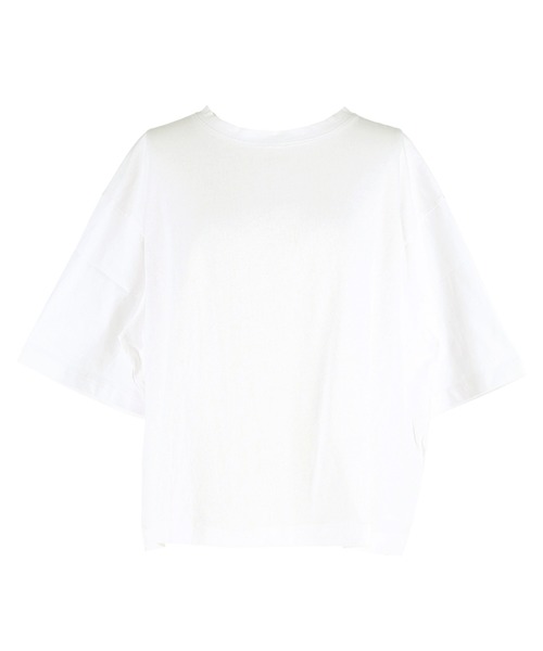 coca(coca)(コカ)の「5分袖バックギャザーTシャツ(Tシャツ/カットソー・レディース・ブラック/ホワイト・L/M/S)」の21枚目の写真
