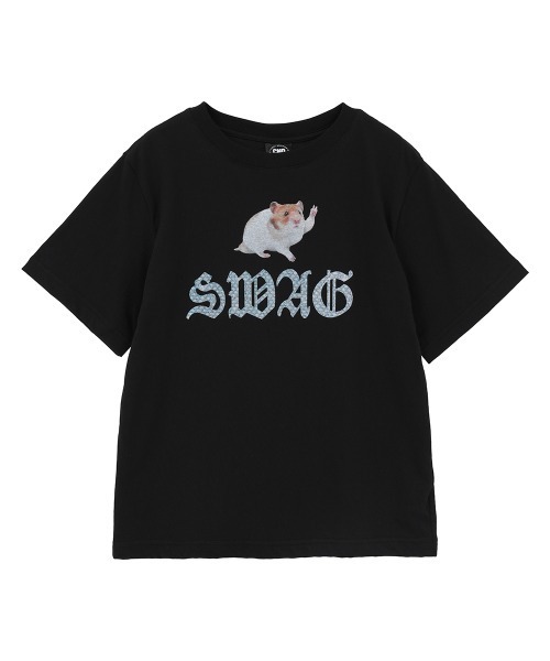 Candy Stripper(キャンディストリッパー)の「HAMSTER SWAG Tシャツ(Tシャツ/カットソー・レディース・ライトブルー/ブラック/オフホワイト・M/L/XL)」の3枚目の写真