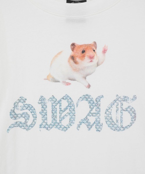 Candy Stripper(キャンディストリッパー)の「HAMSTER SWAG Tシャツ(Tシャツ/カットソー・レディース・ライトブルー/ブラック/オフホワイト・M/L/XL)」の8枚目の写真