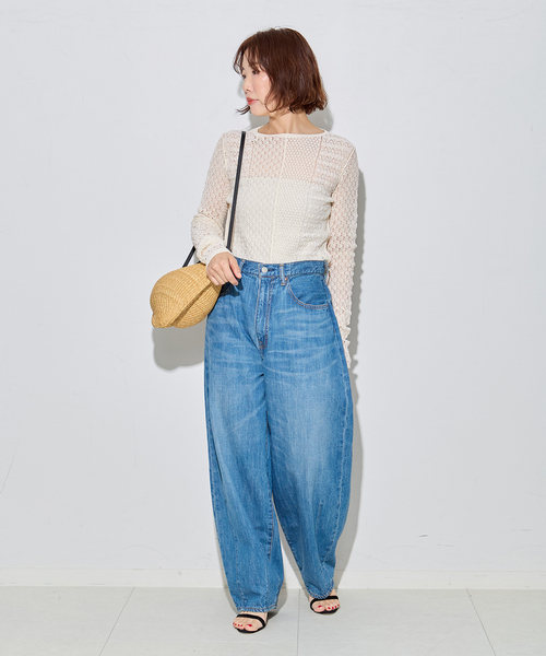 journal standard L'essage（ジャーナルスタンダードレサージュ）の「LACYジャガードニットプルオーバー（ニット/セーター・レディース・アイボリー/チャコールグレー・FREE）」の8枚目の写真