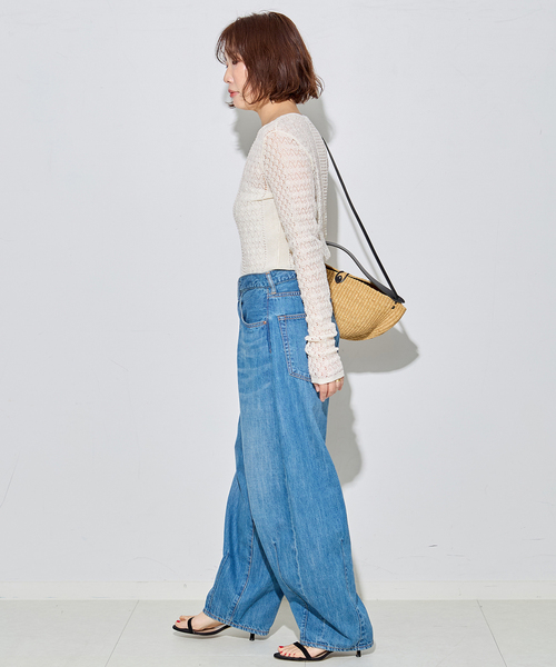 journal standard L'essage（ジャーナルスタンダードレサージュ）の「LACYジャガードニットプルオーバー（ニット/セーター・レディース・アイボリー/チャコールグレー・FREE）」の9枚目の写真