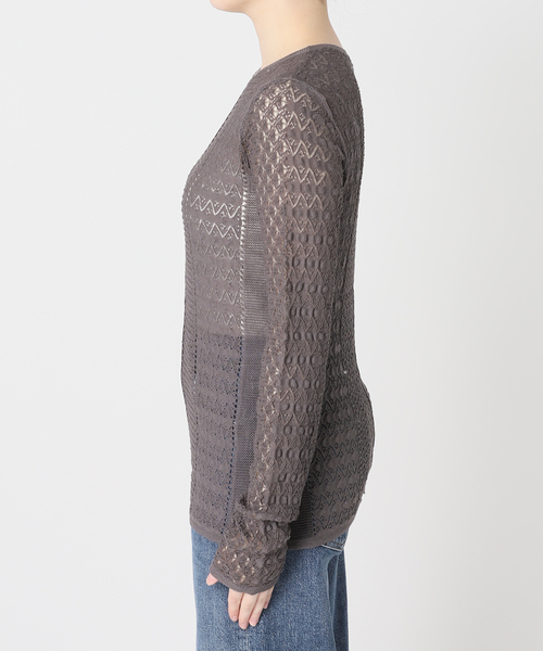 journal standard L'essage（ジャーナルスタンダードレサージュ）の「LACYジャガードニットプルオーバー（ニット/セーター・レディース・アイボリー/チャコールグレー・FREE）」の15枚目の写真