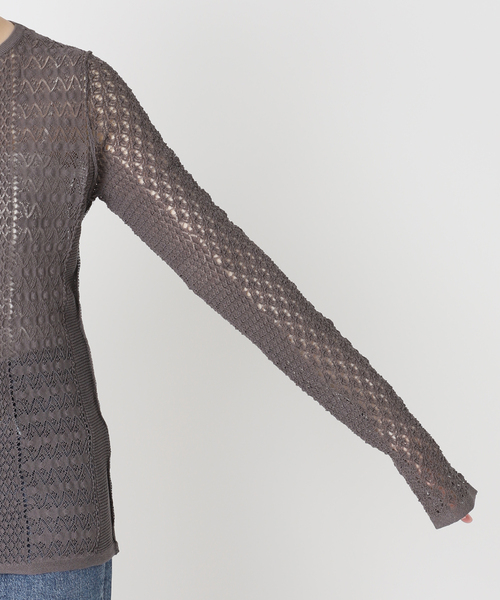 journal standard L'essage（ジャーナルスタンダードレサージュ）の「LACYジャガードニットプルオーバー（ニット/セーター・レディース・アイボリー/チャコールグレー・FREE）」の18枚目の写真