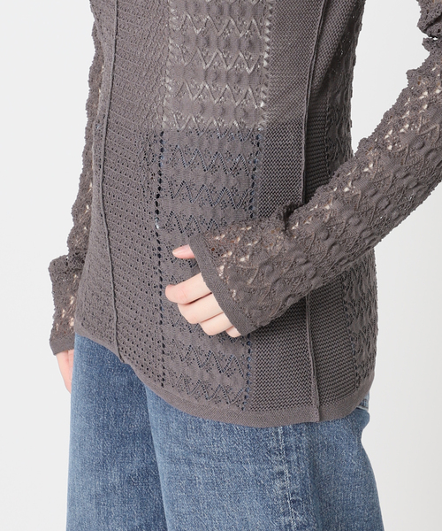 journal standard L'essage（ジャーナルスタンダードレサージュ）の「LACYジャガードニットプルオーバー（ニット/セーター・レディース・アイボリー/チャコールグレー・FREE）」の19枚目の写真