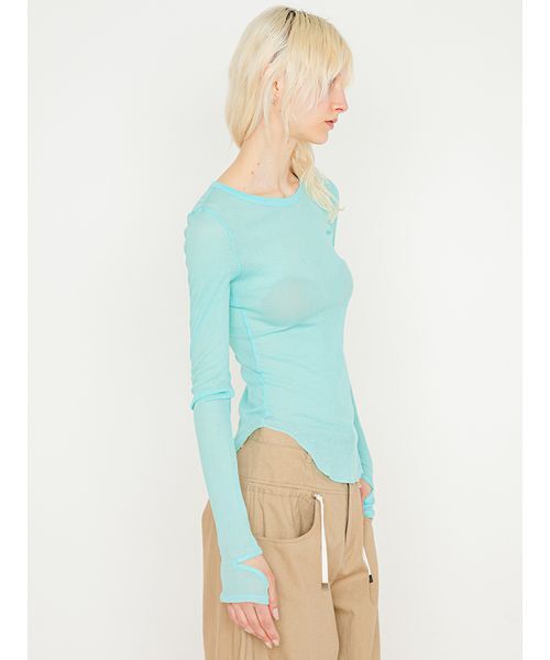 SORIN(ソリン )の「Bandage Sleeves Top/バンデージスリーブトップ(Tシャツ/カットソー・レディース・スカイブルー/ブラック/ホワイト・38)」の19枚目の写真