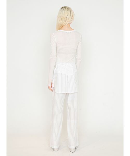 SORIN(ソリン )の「Bandage Sleeves Top/バンデージスリーブトップ(Tシャツ/カットソー・レディース・スカイブルー/ブラック/ホワイト・38)」の11枚目の写真