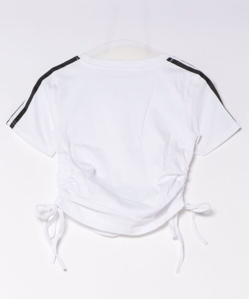 mellomela.(メロメラ)の「サイドライン クロップド Tシャツ(Tシャツ/カットソー・レディース・ブラック/ホワイト/グレー/ネイビー・FREE)」の5枚目の写真