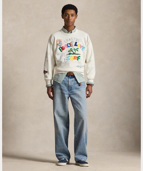 ラルフローレン 現行 スウェット ペイント柄 白 POLO RALPH LAUREN（ポロ ラルフ ローレン）の「ペイントスプラッター