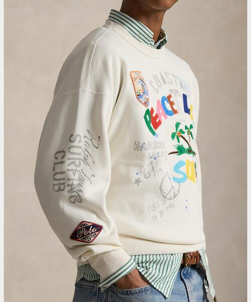 ヴィンテージ フィット Peace Love Surf スウェットシャツ（スウェット