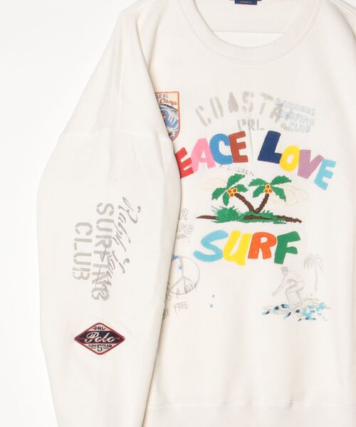 ラルフローレン 現行 スウェット ペイント柄 白 POLO RALPH LAUREN（ポロ ラルフ ローレン）の「ペイントスプラッター