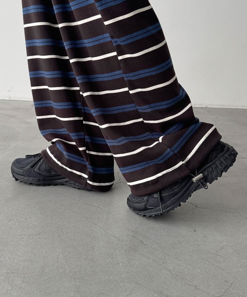 CANAL JEAN（キャナルジーン）の「Lakey Park　ボーダーイージーパンツ（その他パンツ・レディース・チャコールグレー/アイボリー・ONE SIZE）」の15枚目の写真