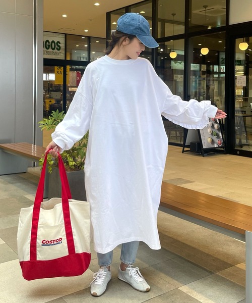CHERI since1985(シェリ)の「フリルバックコットンロングスリーブワンピース(ワンピース・レディース・ブラック/ホワイト・FREE)」の12枚目の写真