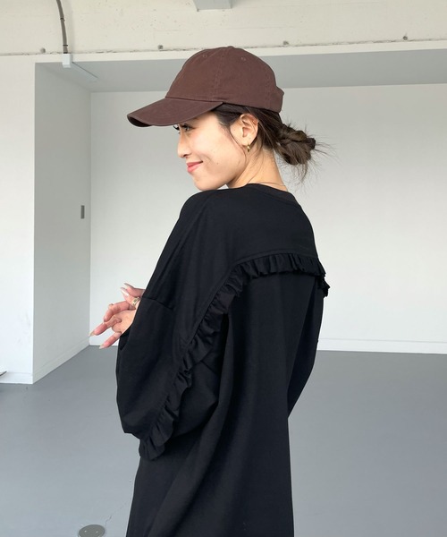 CHERI since1985(シェリ)の「フリルバックコットンロングスリーブワンピース(ワンピース・レディース・ブラック/ホワイト・FREE)」の15枚目の写真
