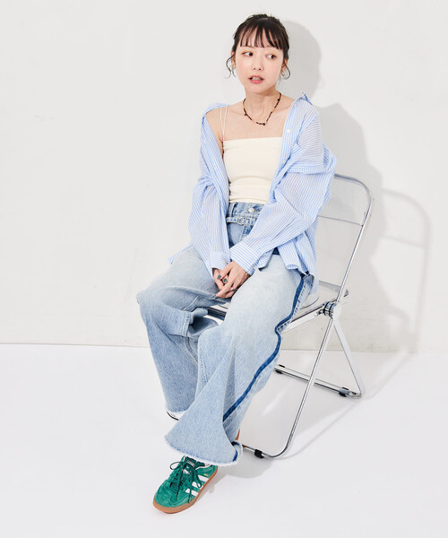 FREAK'S STORE(フリークスストア)の「フラットカップ付きキャミソール/ブラトップ(キャミソール・レディース・ベージュ/ブラック/ナチュラル・MEDIUM/SMALL/LARGE)」の5枚目の写真