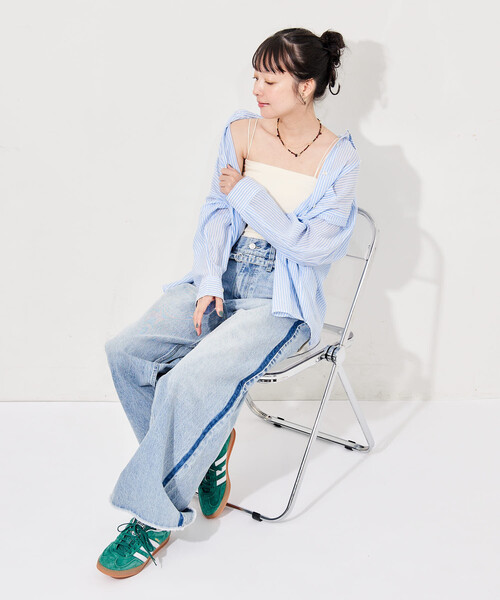 FREAK'S STORE(フリークスストア)の「フラットカップ付きキャミソール/ブラトップ(キャミソール・レディース・ベージュ/ブラック/ナチュラル・MEDIUM/SMALL/LARGE)」の6枚目の写真