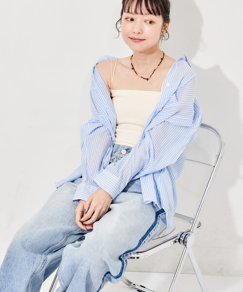 FREAK'S STORE(フリークスストア)の「フラットカップ付きキャミソール/ブラトップ(キャミソール・レディース・ベージュ/ブラック/ナチュラル・MEDIUM/SMALL/LARGE)」の7枚目の写真
