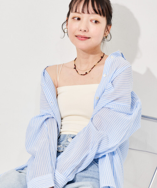FREAK'S STORE(フリークスストア)の「フラットカップ付きキャミソール/ブラトップ(キャミソール・レディース・ベージュ/ブラック/ナチュラル・MEDIUM/SMALL/LARGE)」の10枚目の写真