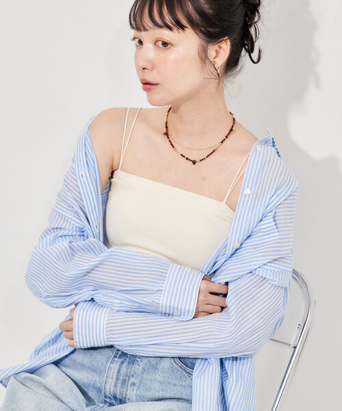 FREAK'S STORE(フリークスストア)の「フラットカップ付きキャミソール/ブラトップ(キャミソール・レディース・ベージュ/ブラック/ナチュラル・MEDIUM/SMALL/LARGE)」の13枚目の写真