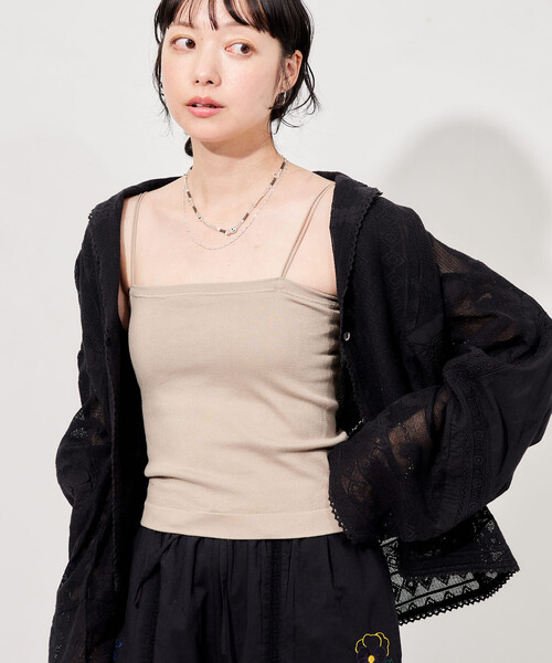 FREAK'S STORE(フリークスストア)の「フラットカップ付きキャミソール/ブラトップ(キャミソール・レディース・ベージュ/ブラック/ナチュラル・MEDIUM/SMALL/LARGE)」の16枚目の写真