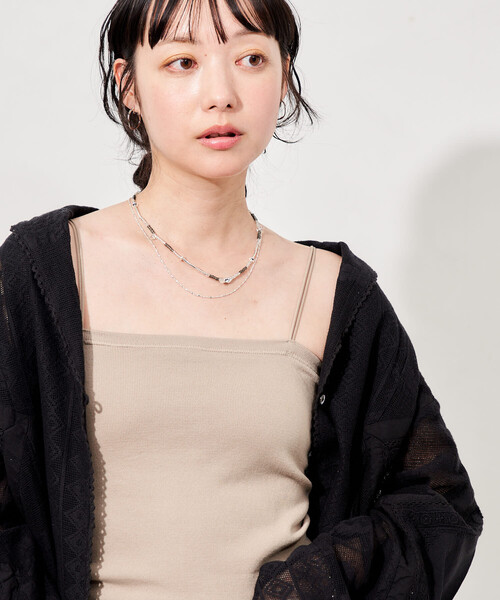 FREAK'S STORE(フリークスストア)の「フラットカップ付きキャミソール/ブラトップ(キャミソール・レディース・ベージュ/ブラック/ナチュラル・MEDIUM/SMALL/LARGE)」の17枚目の写真