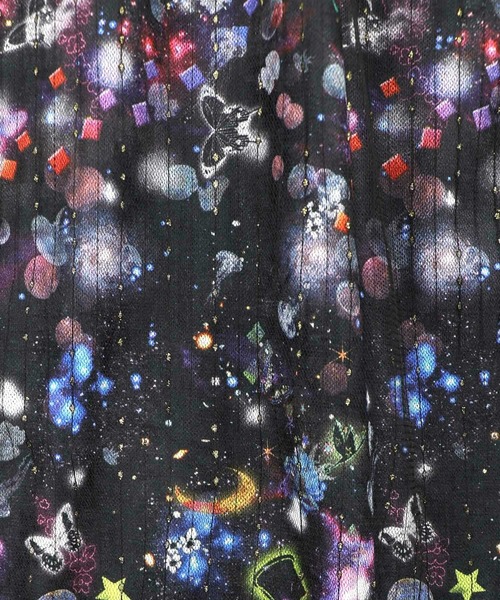 ScoLar（スカラー）の「161666：総柄ベロア×ストライプ柄チュールキャミワンピ（ワンピース・レディース・オフホワイト/パープル/ブラック・M）」の14枚目の写真