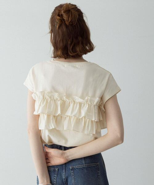 URBAN RESEARCH Sonny Label(アーバンリサーチサニーレーベル)の「『WEB限定』フリルドッキングプルオーバー(Tシャツ/カットソー・レディース・アイボリー/ブラック/ブラウン・FREE)」の8枚目の写真