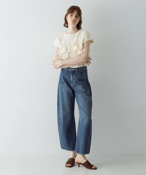 URBAN RESEARCH Sonny Label(アーバンリサーチサニーレーベル)の「『WEB限定』フリルドッキングプルオーバー(Tシャツ/カットソー・レディース・アイボリー/ブラック/ブラウン・FREE)」の9枚目の写真