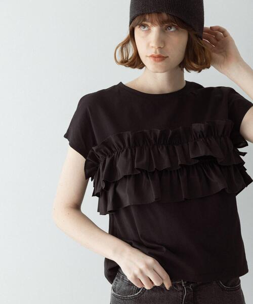 URBAN RESEARCH Sonny Label(アーバンリサーチサニーレーベル)の「『WEB限定』フリルドッキングプルオーバー(Tシャツ/カットソー・レディース・アイボリー/ブラック/ブラウン・FREE)」の14枚目の写真