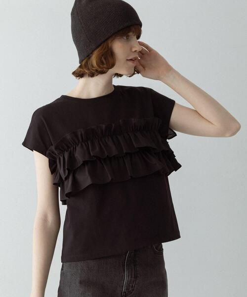 URBAN RESEARCH Sonny Label(アーバンリサーチサニーレーベル)の「『WEB限定』フリルドッキングプルオーバー(Tシャツ/カットソー・レディース・アイボリー/ブラック/ブラウン・FREE)」の15枚目の写真