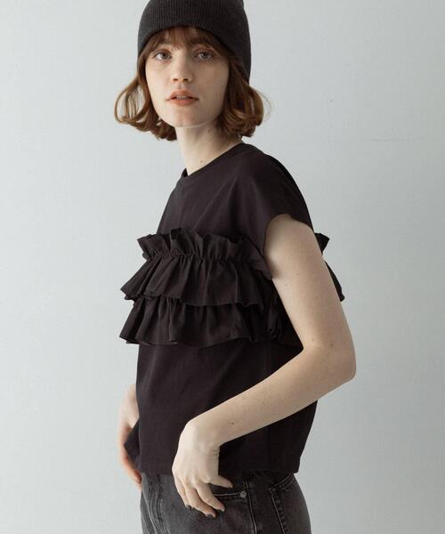 URBAN RESEARCH Sonny Label(アーバンリサーチサニーレーベル)の「『WEB限定』フリルドッキングプルオーバー(Tシャツ/カットソー・レディース・アイボリー/ブラック/ブラウン・FREE)」の16枚目の写真