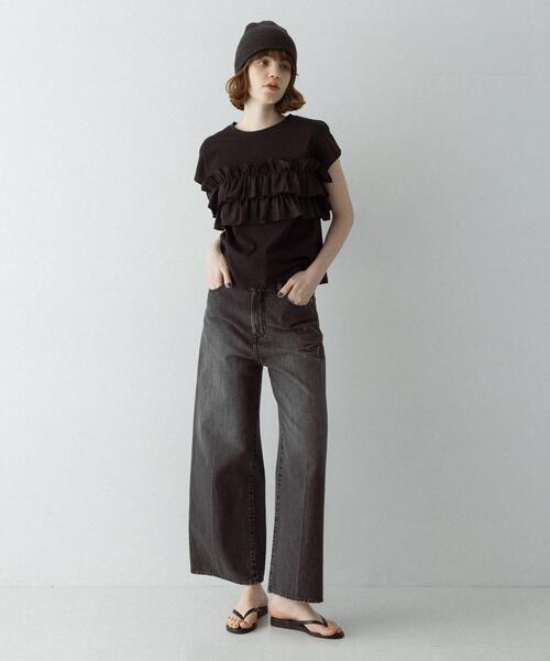 URBAN RESEARCH Sonny Label(アーバンリサーチサニーレーベル)の「『WEB限定』フリルドッキングプルオーバー(Tシャツ/カットソー・レディース・アイボリー/ブラック/ブラウン・FREE)」の18枚目の写真