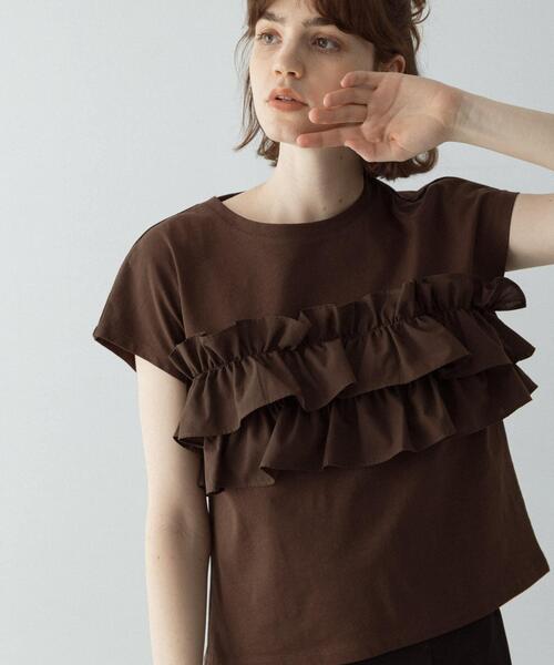 URBAN RESEARCH Sonny Label(アーバンリサーチサニーレーベル)の「『WEB限定』フリルドッキングプルオーバー(Tシャツ/カットソー・レディース・アイボリー/ブラック/ブラウン・FREE)」の22枚目の写真