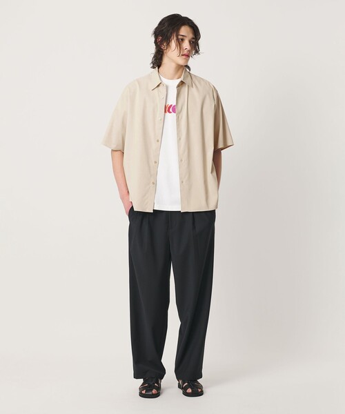 BEAUTY&YOUTH UNITED ARROWS(ビューティーアンドユースユナイテッドアローズ)の「タンブル リネン スクエア シャツ GRANDE型(シャツ/ブラウス・メンズ・ブラック/オフホワイト・S/M/L/XL)」の12枚目の写真