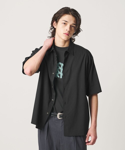 BEAUTY&YOUTH UNITED ARROWS(ビューティーアンドユースユナイテッドアローズ)の「タンブル リネン スクエア シャツ GRANDE型(シャツ/ブラウス・メンズ・ブラック/オフホワイト・S/M/L/XL)」の11枚目の写真