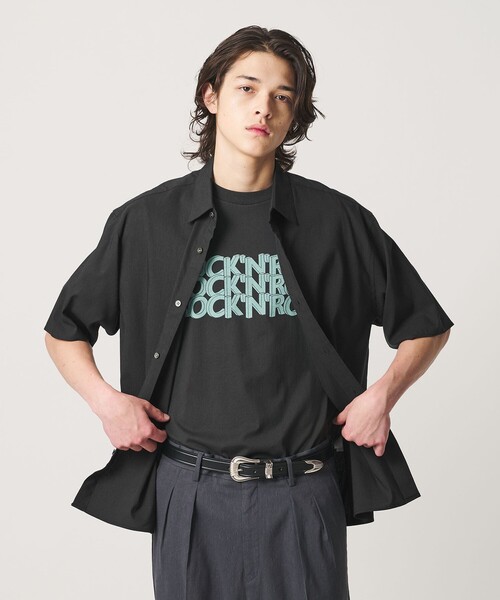 BEAUTY&YOUTH UNITED ARROWS(ビューティーアンドユースユナイテッドアローズ)の「タンブル リネン スクエア シャツ GRANDE型(シャツ/ブラウス・メンズ・ブラック/オフホワイト・S/M/L/XL)」の10枚目の写真
