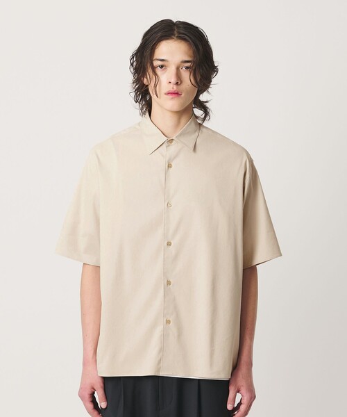 BEAUTY&YOUTH UNITED ARROWS(ビューティーアンドユースユナイテッドアローズ)の「タンブル リネン スクエア シャツ GRANDE型(シャツ/ブラウス・メンズ・ブラック/オフホワイト・S/M/L/XL)」の9枚目の写真