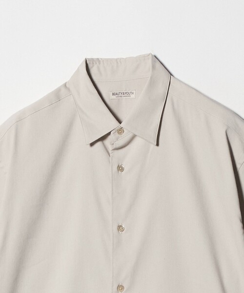 BEAUTY&YOUTH UNITED ARROWS(ビューティーアンドユースユナイテッドアローズ)の「タンブル リネン スクエア シャツ GRANDE型(シャツ/ブラウス・メンズ・ブラック/オフホワイト・S/M/L/XL)」の4枚目の写真
