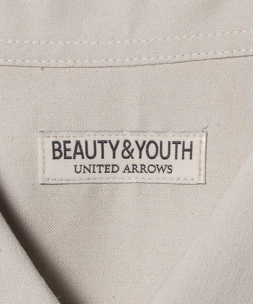 BEAUTY&YOUTH UNITED ARROWS(ビューティーアンドユースユナイテッドアローズ)の「タンブル リネン スクエア シャツ GRANDE型(シャツ/ブラウス・メンズ・ブラック/オフホワイト・S/M/L/XL)」の15枚目の写真