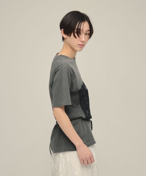 eL（エル）の「【eL】Bustier Print TEE/668742（Tシャツ/カットソー・レディース・ブラック系その他/ホワイト系その他・FREE）」の13枚目の写真