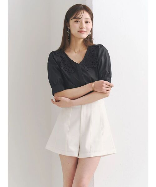 MERCURYDUO(マーキュリーデュオ)の「リネンライクショートパンツ(その他パンツ・レディース・オフホワイト/チャコールグレー・SMALL/MEDIUM)」の11枚目の写真