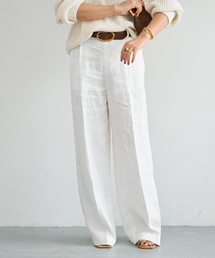 Deuxieme Classe | *OGLINEN Wタックパンツ(スラックス)