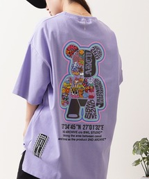 【2ND ARCHIVE】総柄ベア オーバーサイズ リフレクター 半袖Tシャツ / ビッグシルエット / ユニセックス