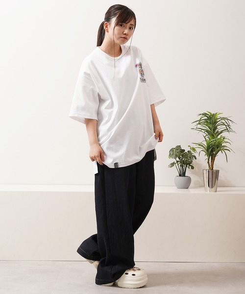 1111clothing(ワンフォークロージング)の「【2ND ARCHIVE】総柄ベア オーバーサイズ リフレクター 半袖Tシャツ / ビッグシルエット / ユニセックス(Tシャツ/カットソー・メンズ・パープル/ホワイト/ブラック/ピンク・FREE)」の11枚目の写真