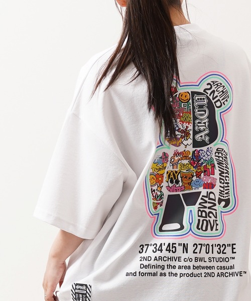 1111clothing(ワンフォークロージング)の「【2ND ARCHIVE】総柄ベア オーバーサイズ リフレクター 半袖Tシャツ / ビッグシルエット / ユニセックス(Tシャツ/カットソー・メンズ・パープル/ホワイト/ブラック/ピンク・FREE)」の10枚目の写真