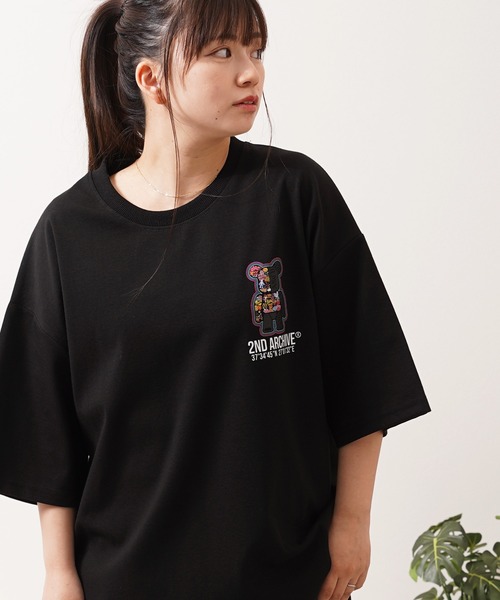 1111clothing(ワンフォークロージング)の「【2ND ARCHIVE】総柄ベア オーバーサイズ リフレクター 半袖Tシャツ / ビッグシルエット / ユニセックス(Tシャツ/カットソー・メンズ・パープル/ホワイト/ブラック/ピンク・FREE)」の15枚目の写真