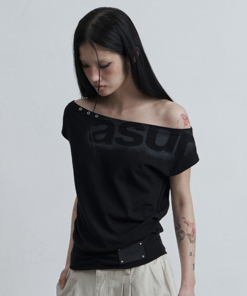 as you are(アズユーアー)の「ドルマンルーズクロップTシャツブラック(Tシャツ/カットソー・レディース・その他・OS)」の1枚目の写真