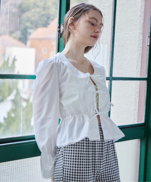 フロントリボンブラウス / Front ribbon blouse（シャツ/ブラウス